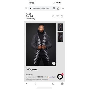 Paul‎ Daniel Clothing Wayne Black Grey Knit Full Zip Hoody Jacket Men's